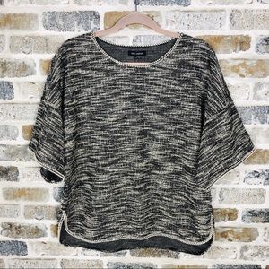 MAX EDITION SHORT SLEEVE TWEED TOP  BLOUSE LARGE